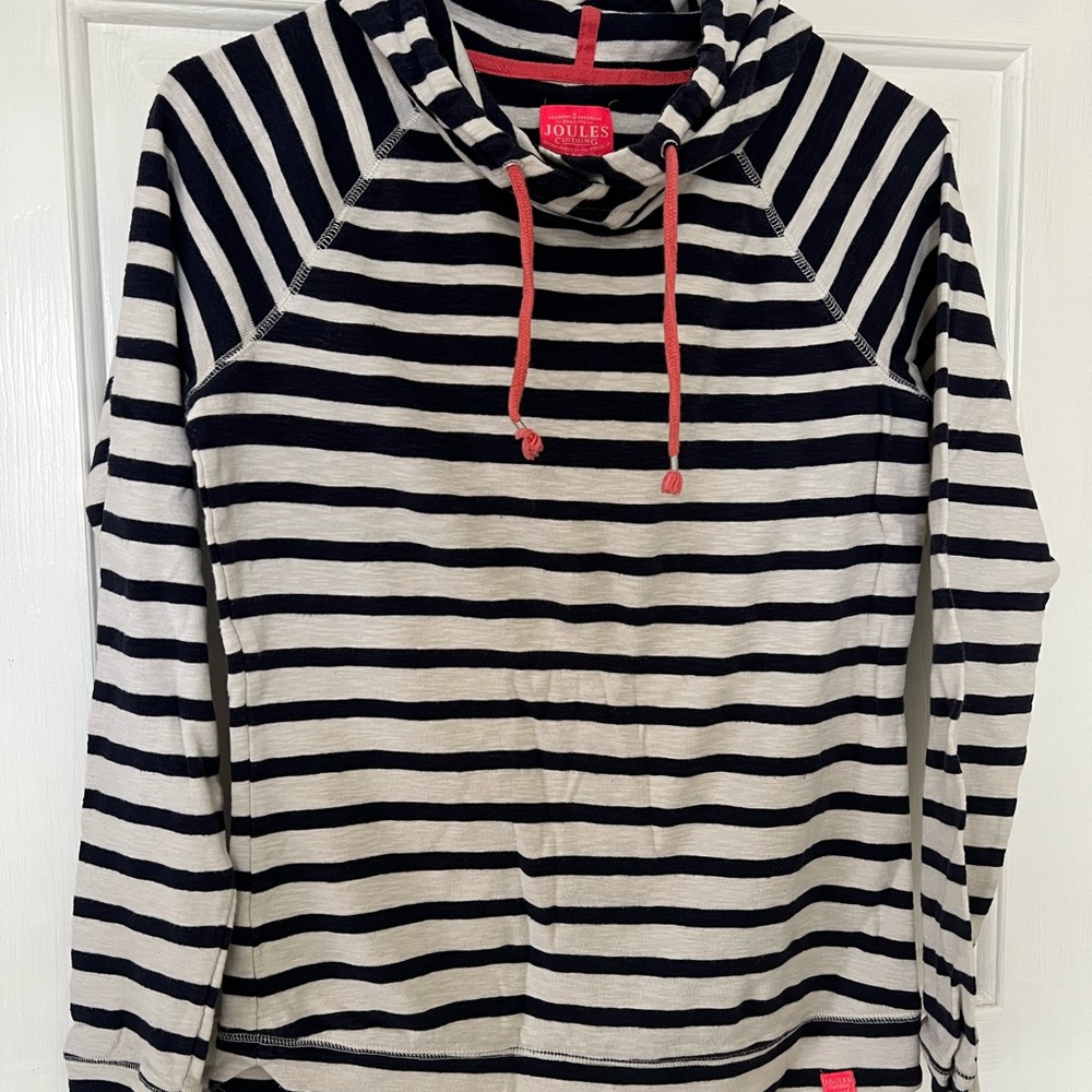 Joules Striped Hooded Sweatshirt Longsleeve Size 6 - Picture 3 of 3